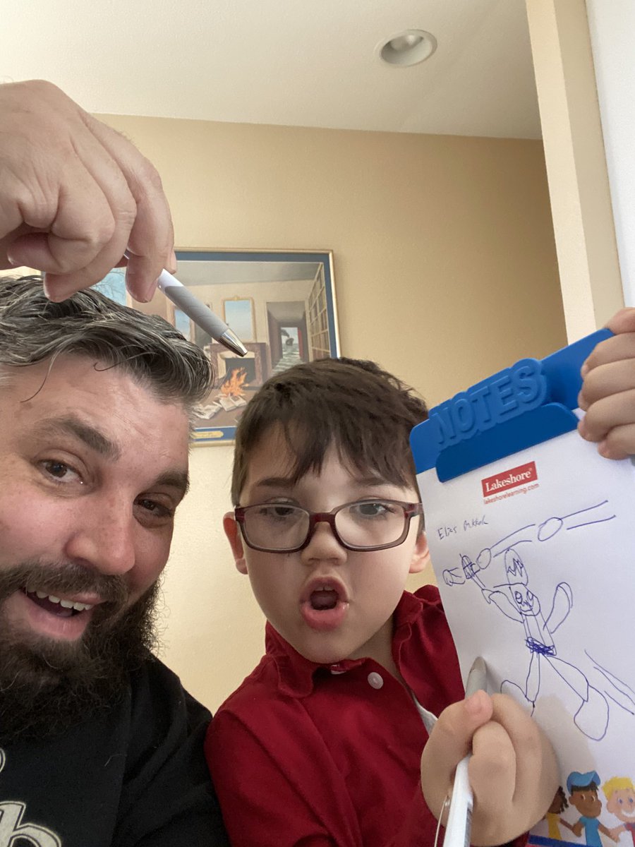 Got a visit from my adopted sister, <a href="/Amanda_I_Rish/">Amanda Rish🌴🌺</a> today. Thanks for the surprise and hanging out! Elias and I love the cool pens and notepad!#familyinfsusd #feelingthelove <a href="/FSUSDHR/">FSUSD HR</a> <a href="/CoreyKrisc/">Kristin Corey</a>