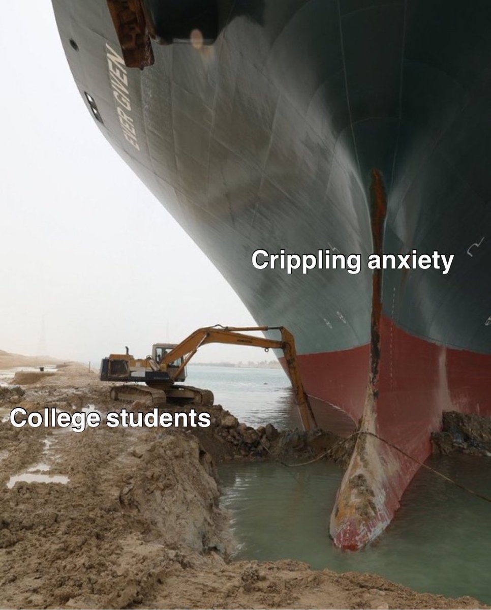 Thanks to #EverGiven for being a visual representation of being a college student during #COVID19 times