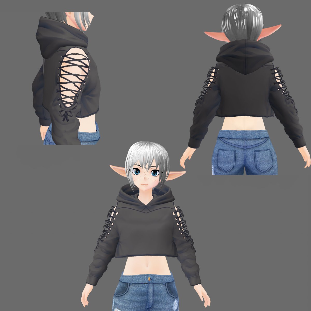 New post on my #booth site, with this cropped hoodie with cold shoulder laced detail
christinabalser.booth.pm/items/2743125

#vroid #vtuber #3D #envtuber #englishvtuber #youtuber #youtube #anime #vroidstudio #vtubers #virtualyoutuber #univirtuals #univirtual #outfit