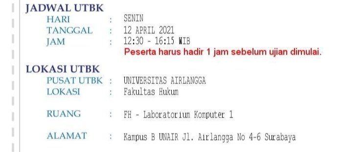 anotherfub's tweet photo. ada yang sama ga pusat utbk di unair / universitas airlangga https://t.co/8C86xxLIU4