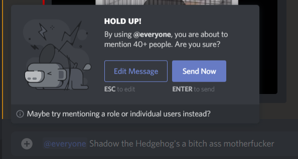 NightTimeTomato's tweet photo. @discord You can't stop me. https://t.co/1m7fPmiDTo