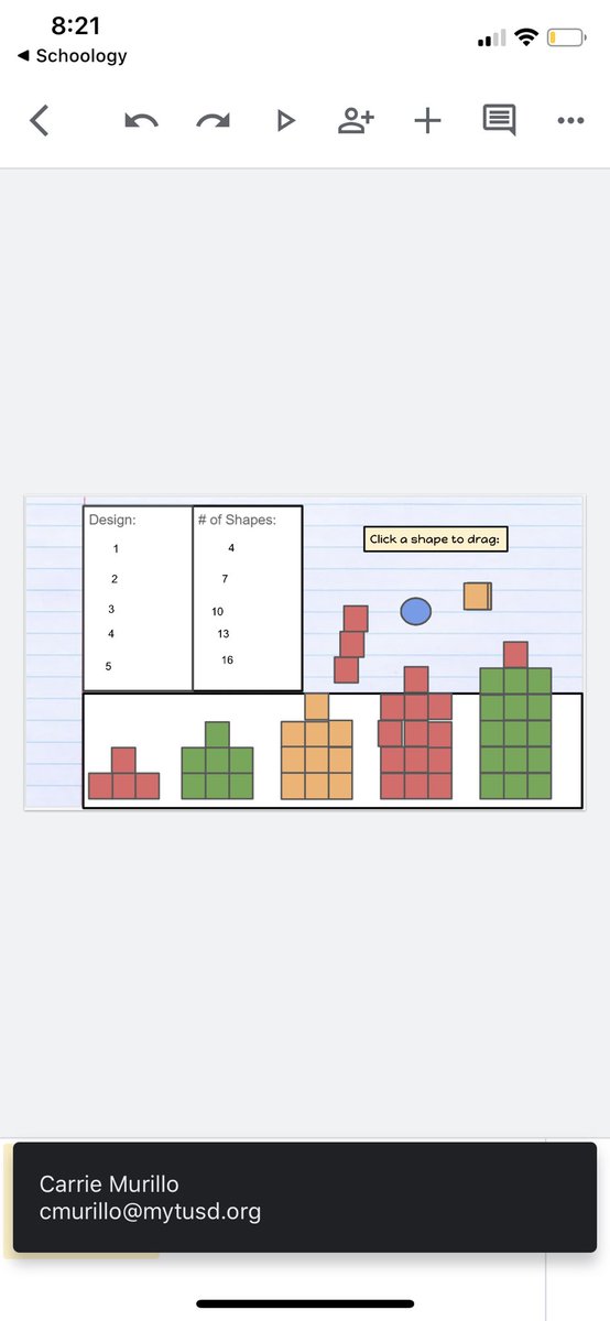 CarrieMurillo2's tweet photo. @NelsonTigers practiced their critical thinking skills using manipulatives created in @google slides to explore algebraic patterns. https://t.co/Y8DZvClWuD