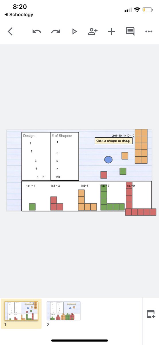 CarrieMurillo2's tweet photo. @NelsonTigers practiced their critical thinking skills using manipulatives created in @google slides to explore algebraic patterns. https://t.co/Y8DZvClWuD
