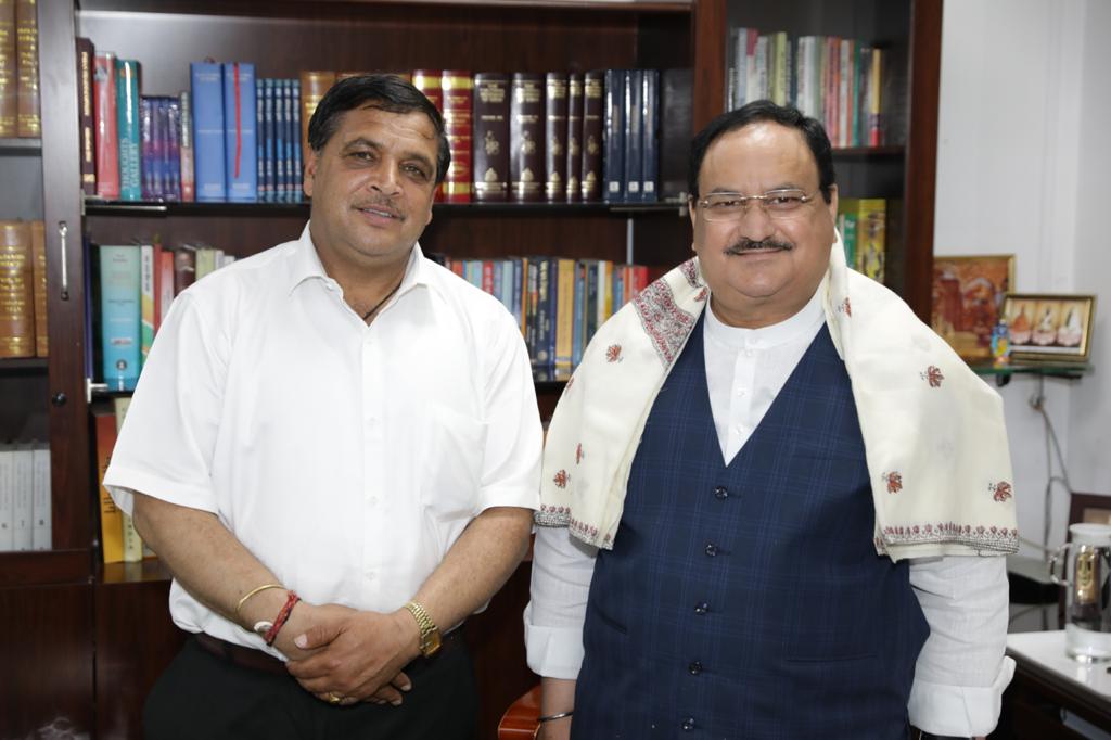 DaleepSinghPar1's tweet photo. Former MLA met with Honble  JP Nadda Ji in New Delhi.
 Former MLA Bhaderwah Daleep Singh Parihar met Honble JP Nadda Ji in New Delhi and apprised him about the various burning issues related to Bhaderwah constituency .
#BJPJammukashmir
#BJPBhaderwah 
#JPNadda https://t.co/irTIvEXe4l