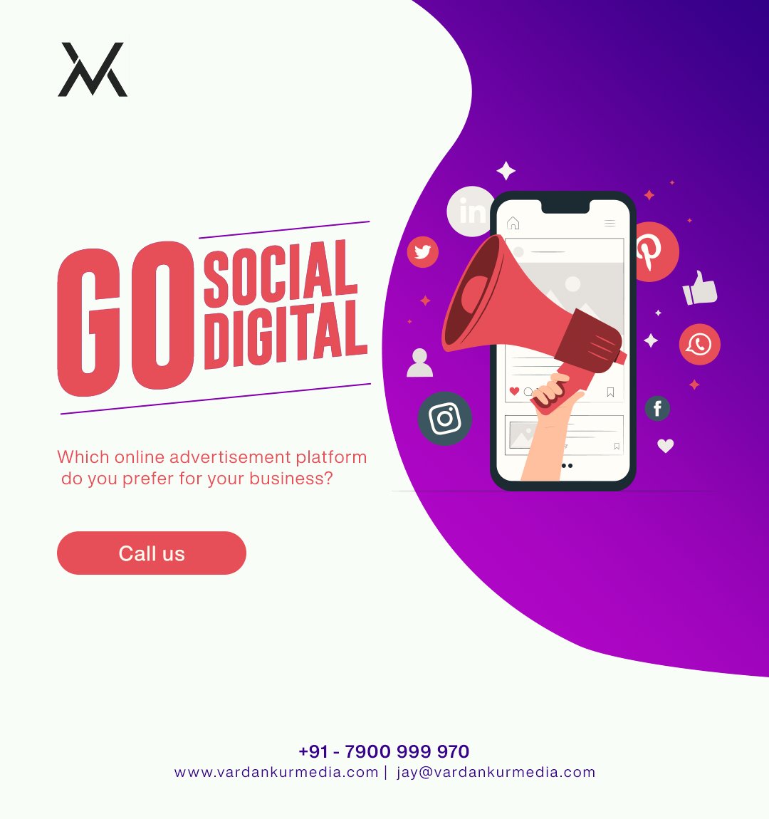 VardankurMedia's tweet photo. Go Social Go Digital
Use Most Powerful Medium to Promote Your Business and Access Billions of People in No Time.

Get in touch with us at +91 7900999970

#digitalmarketing #digitalmarketingagency #marketingtips
#socialmediaadvertising #marketingplan #marketingexpert https://t.co/vPiW9x3Z4C