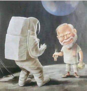 Sakamoori's tweet photo. @SenSenpay @unexpected5678 @narendramodi 🤣🤣🤣 just show this to that #Bakth and he will argue that Mr M also landed on moon. https://t.co/ODBjo0xmdV