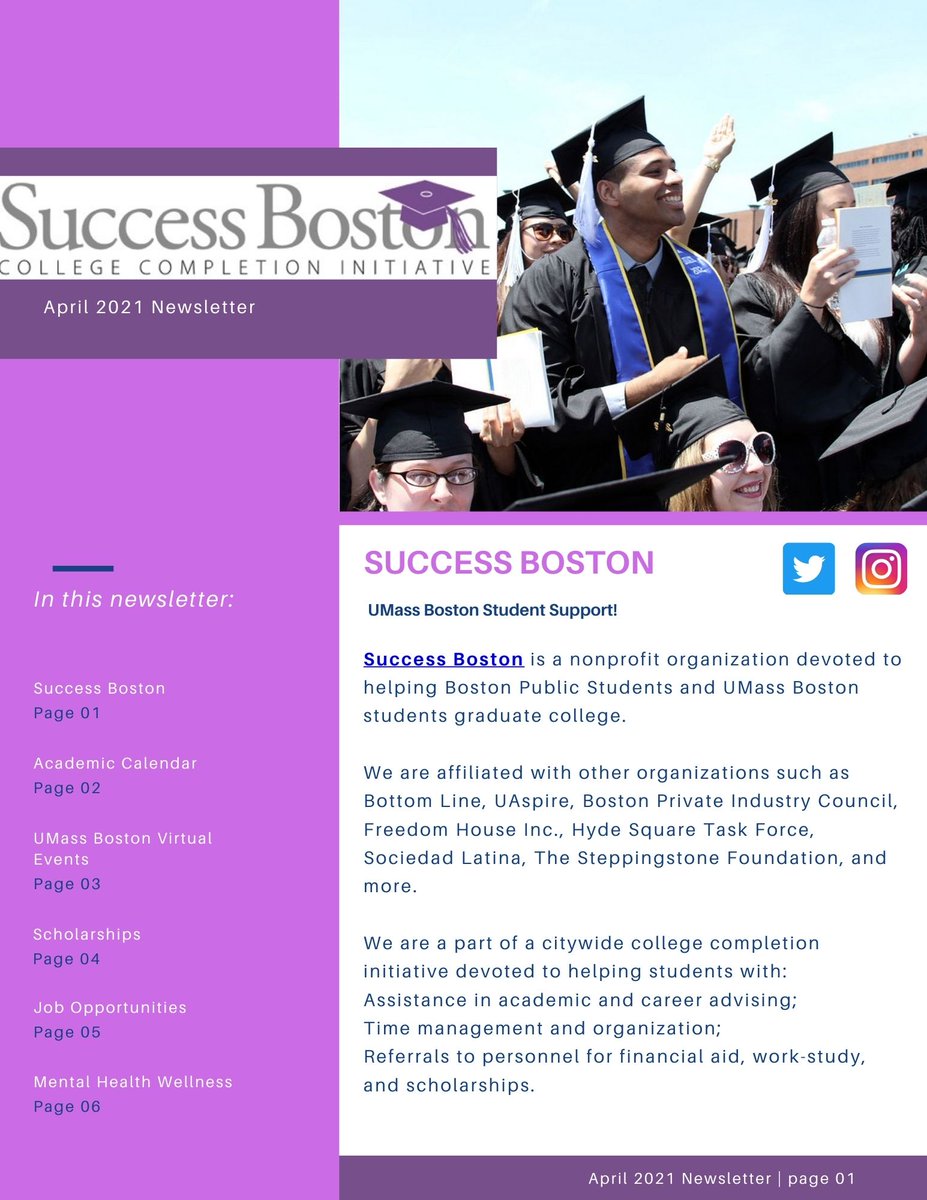 April Newsletter is out! Job listings, Scholarships, and UMass Boston Campus updates are available.

To View: umb.edu/academics/vpas….