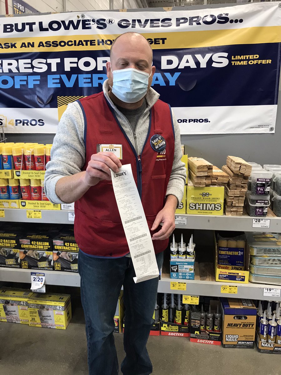 507Lowes's tweet photo. A 6K sale and two commercial account sign ups to close the week! Way to build some great momentum to carry into next week!
#proready
#lowesforpros
#lowes
#centennial
#proloyalty
#loweslife
#hustle
#loweshomeimprovement
#hometeam
#doitrightforless
#allin
#lowes0507 https://t.co/DRpbLS62tg