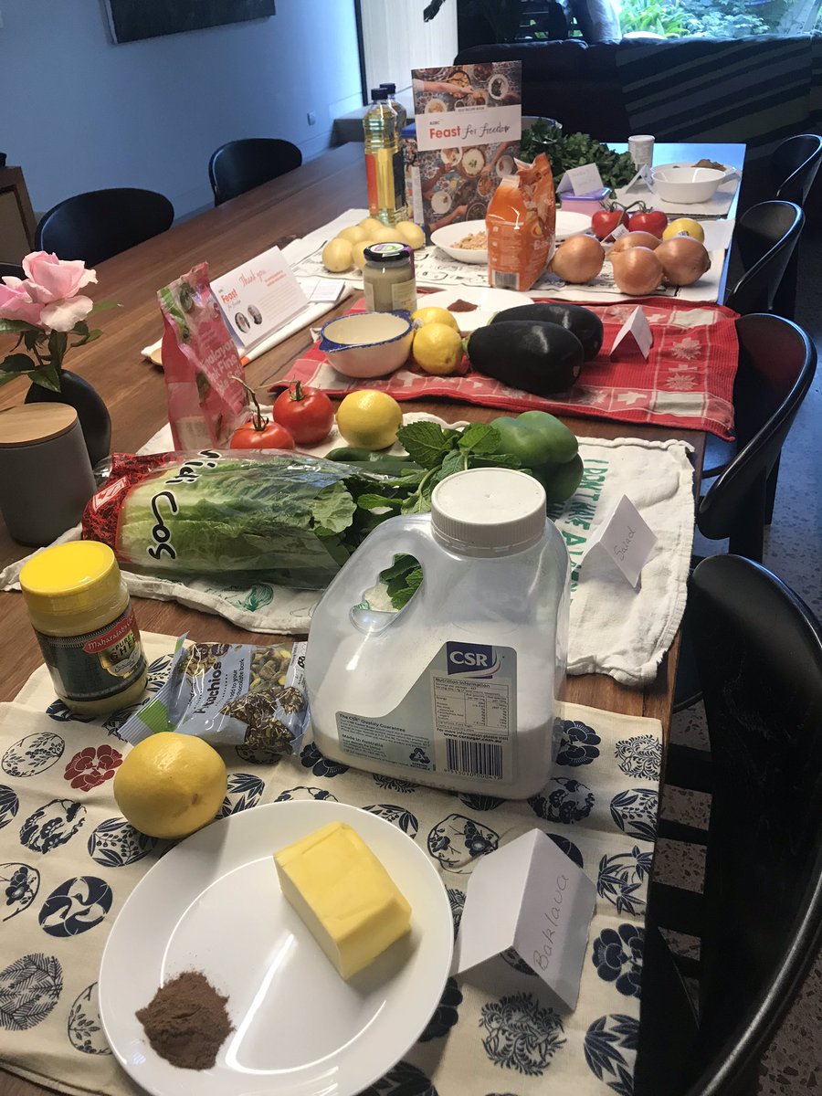 DiningWOBorders's tweet photo. We’re prepared for our #feastforfreedom @ASRC1 and can’t wait to try Aheda’s recipes! https://t.co/TaKK1tjVGS