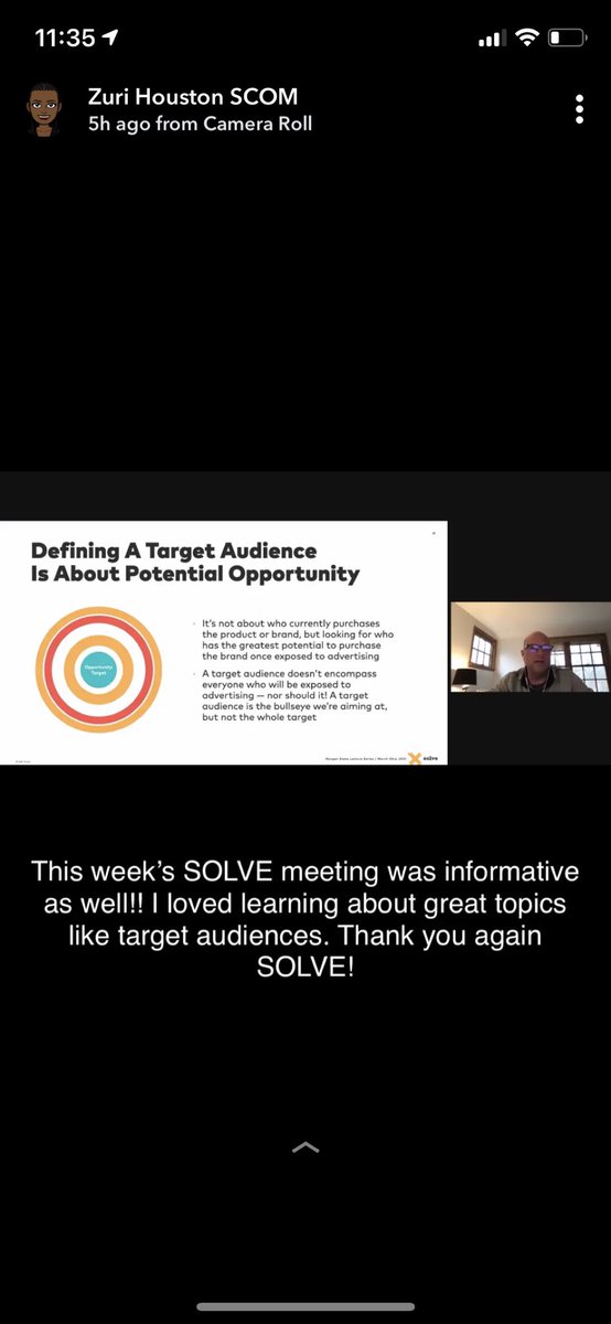 HoustonZuri's tweet photo. I just posted on Snapchat about this past week’s amazing meeting with @SolveAgency. Thank you all again for coming and sharing your knowledge with my #Scom325 class! #SCOMUP https://t.co/X1uDnyk8xW