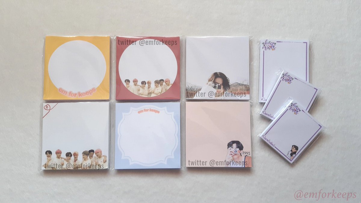 emforkeeps's tweet photo. #EmforkeepsUpdates
Other notepads arrived!๐ฅฐ Still waiting for the washi tapes to arrive po, thank you so much for your patience!๐โโ๏ธ
Onhand items will be posted after this tweet. Kindly rt to spread!๐ https://t.co/5NBC3kknKG
