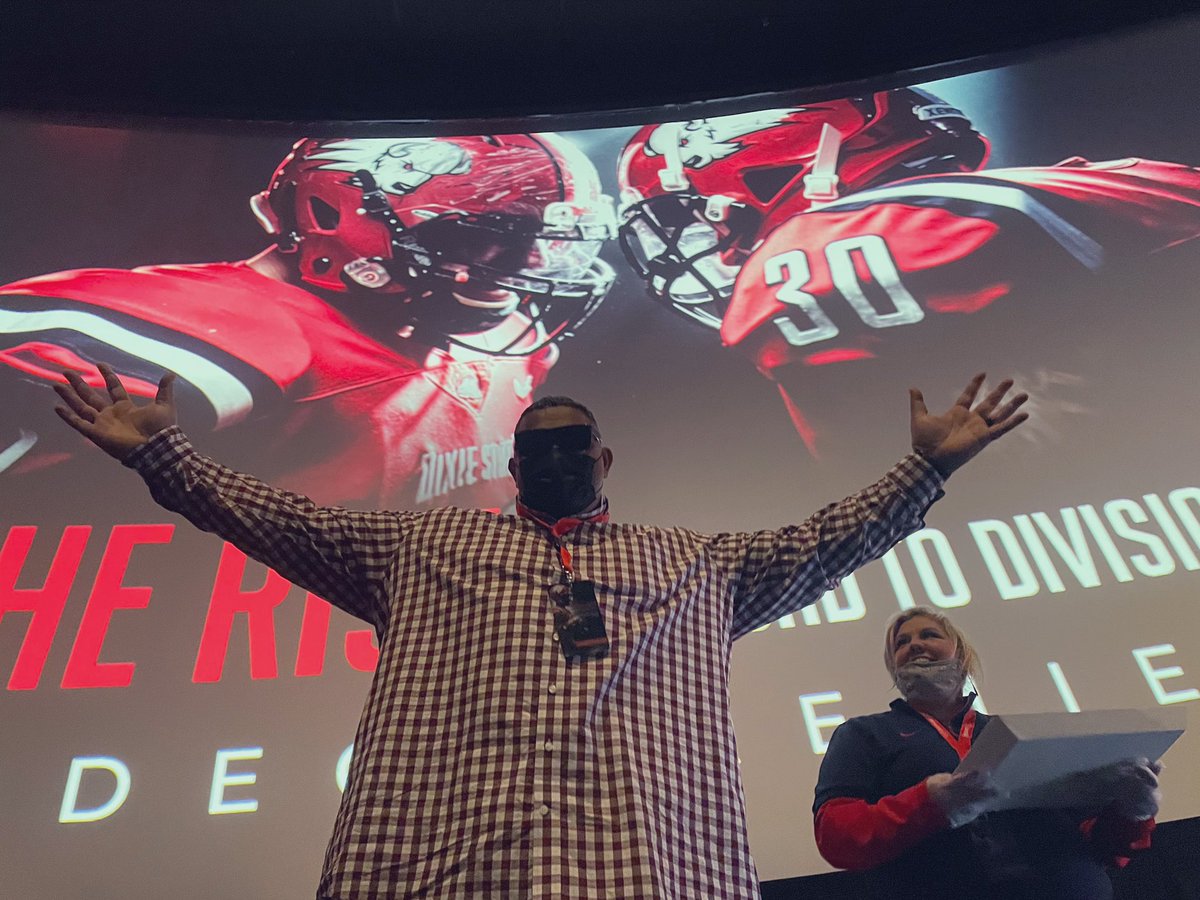 Got to share a theater with our biggest supporters. Dixie State football family is on the rise!!! @DixieAthletics <a href="/DixieState_FB/">Haha</a>