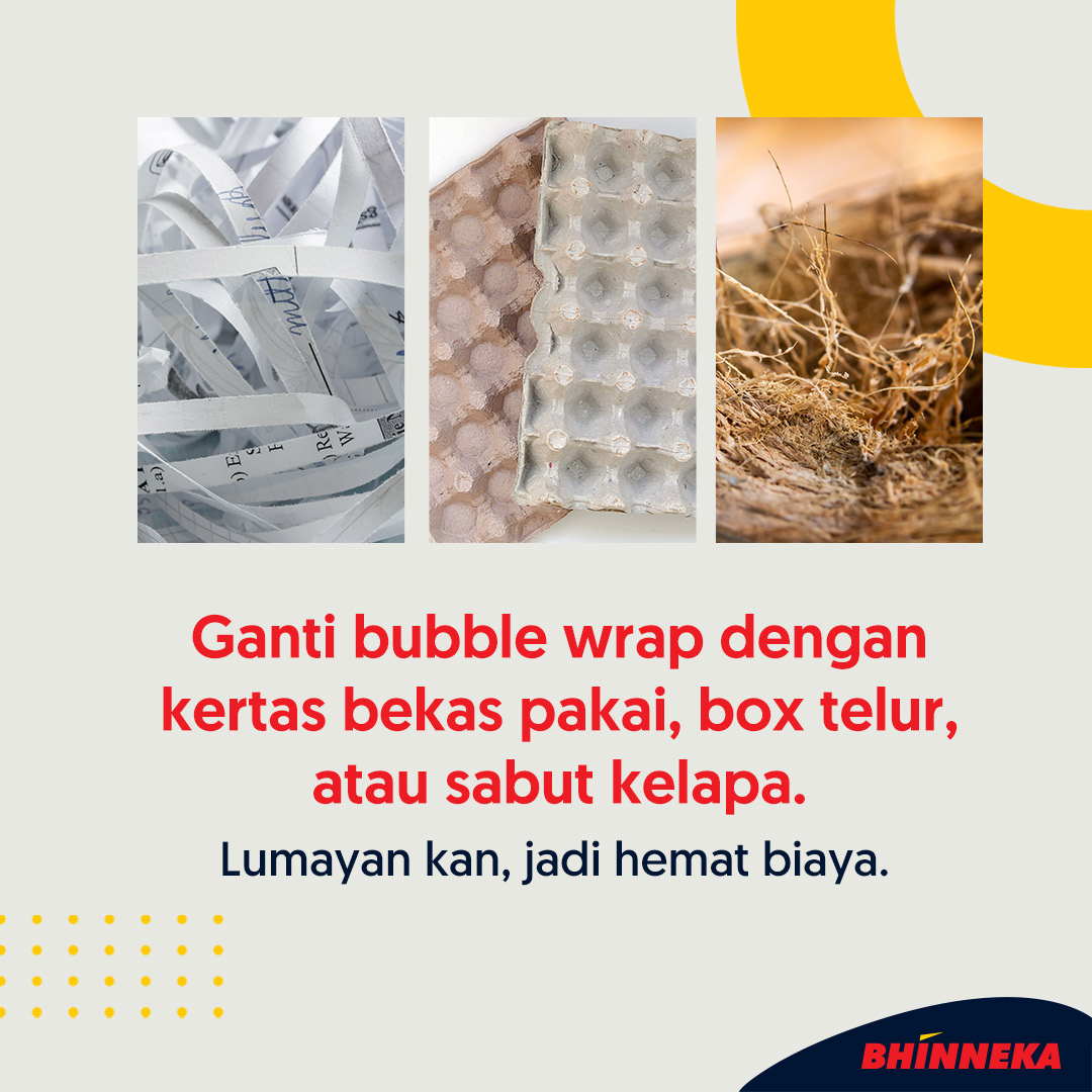 bhinneka's tweet image. Penjual Online Wajib Tahu! Nih, buat kamu yang punya bisnis online, kali ini BHINNEKA mau kasih kamu tips mengemas paket tapi minim sampah. Wah, emang bisa? Yuk langsung cek aja. 

Cari plastik? Cek yuk b.link/Plastik-TW. 

#BhinnekaTrivia #TipsPackaging