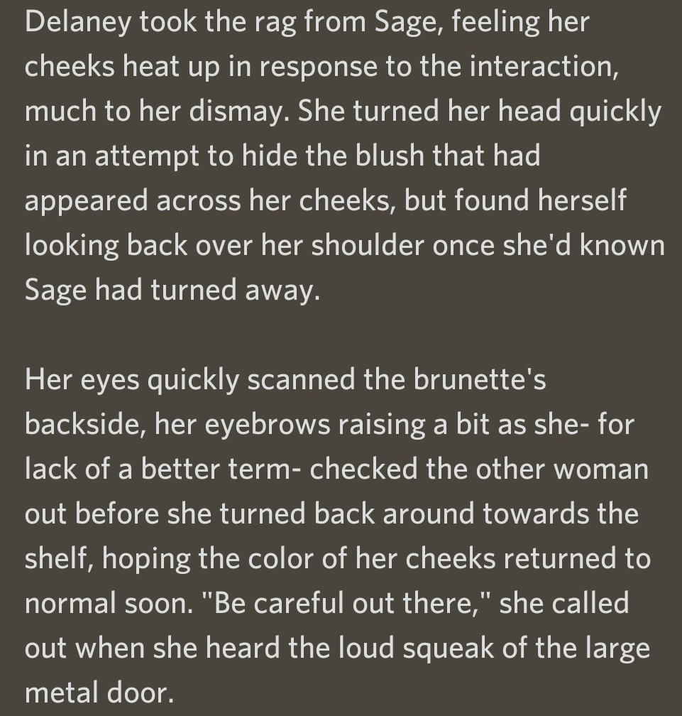 AstralLyrics's tweet photo. Not Delaney checking Sage Out 💀

The third chapter is in Sages perspective and the dense Seraphite didn't even notice, its gunna hurt so much to write that out when we start chapter three 🥲 https://t.co/aC3bxsmOtf