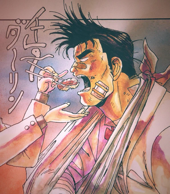スシを食わされている一平 