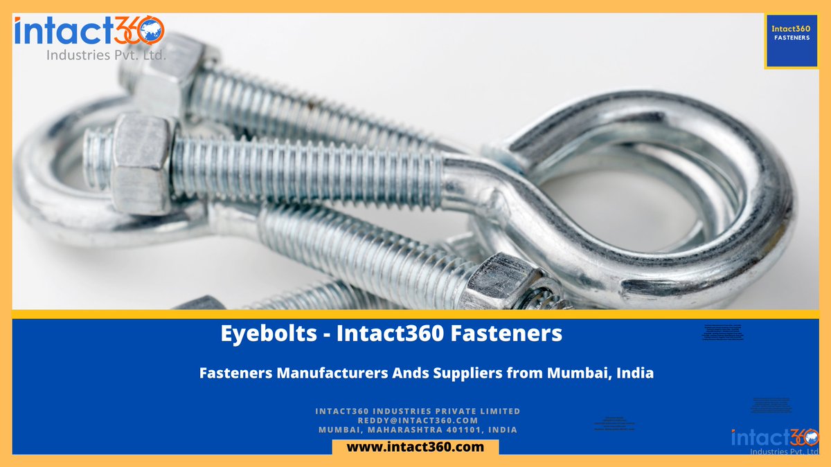 Industrial Fasteners made of Mild Steel & Carbon Steel 

#fasteners #intact360 #intactfasteners #manufacturing #fastenerssuppliers #hexbolts #nutsandbolts #washers #rivets #springwashers #washers #hexnuts #steel #aluminium #qualityfasteners