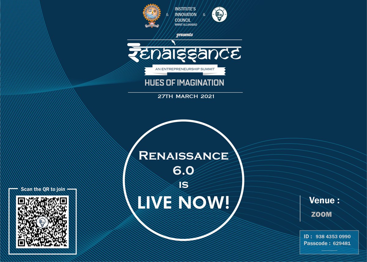 ECellMNNIT's tweet photo. Welcome welcome welcome, the wait is finally over, in this golden hour, ECell MNNIT is going live with it's prestigious annual event Renaissance, version 6.0. So buckle up your seatbelts, and the show starts in 5….4…..3….2…...1….
#ecell #ecellmnnit #renaissance https://t.co/FgVWSqyAtM