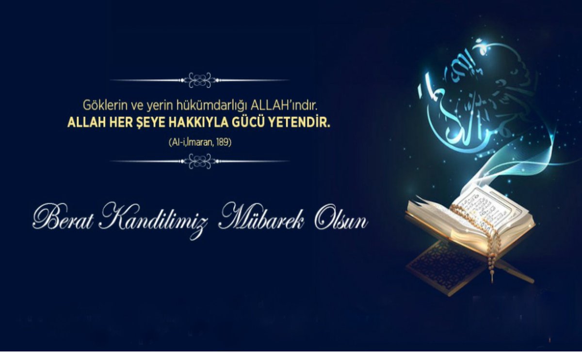 gokkhanguney's tweet photo. Bu gece Ramazan-ı Şerif’in habercisi, rahmet, mağfiret ve bağışlanma gecesi.

Berat Kandili’nin ülkemizin ve tüm İslam aleminin hayırlarına vesile olmasını Cenab-ı Allah’tan niyaz ediyorum. #BeratKandili #HayırlıKandiller https://t.co/bLUfyaxcaF