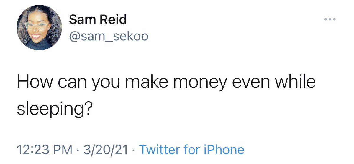 Chrissssjohnson's tweet photo. Me: Go broke investing not spending

Her: What? People say fuckery 

Also her: How can I make money while I sleep? 

Make it make sense... https://t.co/S6Vk1pO7Sh