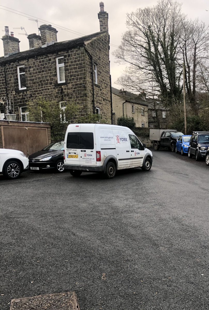 BeardThan's tweet photo. Today’s “parked like a cunt” award goes to @CityofYork for parking in the middle of the road after a blind corner! Now whoever this intelligent fuck is, is probably breaking lockdown rules as well, does he live around here? All this and more when we mock the bastard! https://t.co/wbKkDoesjd
