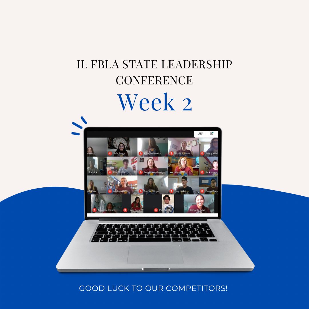 Good luck to all our state competitors! Do your very best tomorrow on the last day of FBLA Virtual SLC! We are wishing you all the best of luck!  <a href="/IllinoisFBLA/">Illinois FBLA</a> #ilfbla