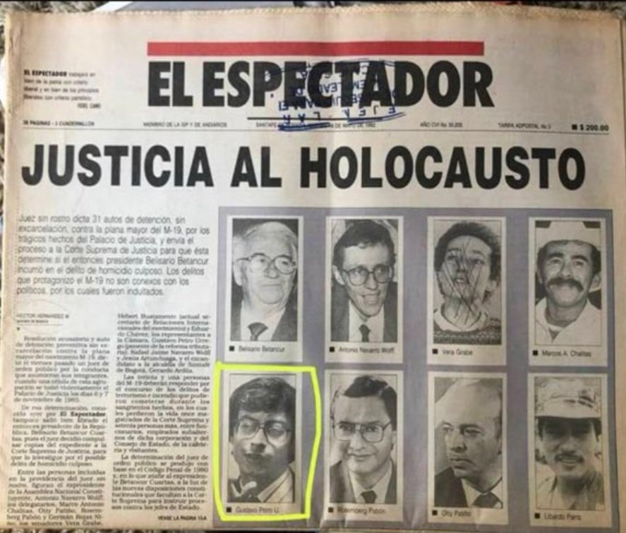 JaimeRusbel's tweet photo. @YamilaSantosS @Elminarca @petrogustavo Siente ud compasión por los victimarios y no por las víctimas.....solo han pagado cárcel los militares de la retoma....y los hampones como @petrogustavo cuando? https://t.co/YC1scSxG0J