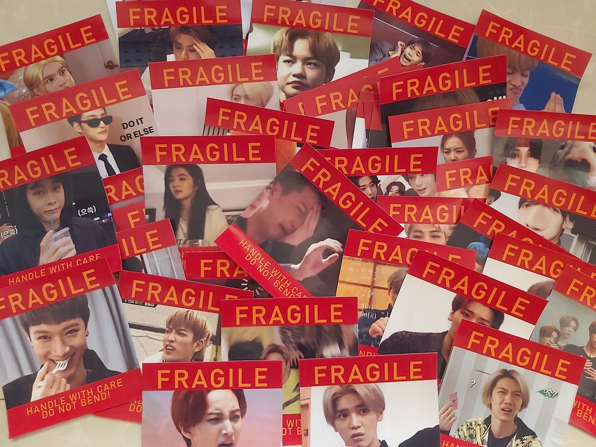 AllensPshope's tweet photo. A request from one of our customers! 

Kpop meme fragile stickers~~ 

#APSamples https://t.co/gNpBFC8qmv