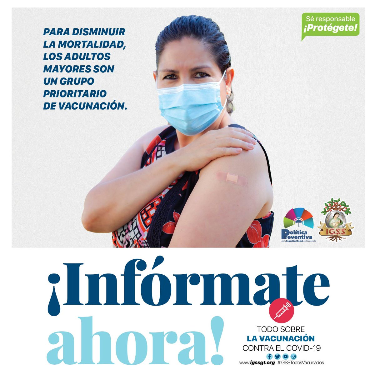 Marca502_'s tweet photo. #RecomendacionesIGSS | Sé responsable ¡Protégete! 
El COVID-19 es algo serio, cuidarnos es pensar en todos.
#IGSSProtégete https://t.co/OJXH7tYDWX