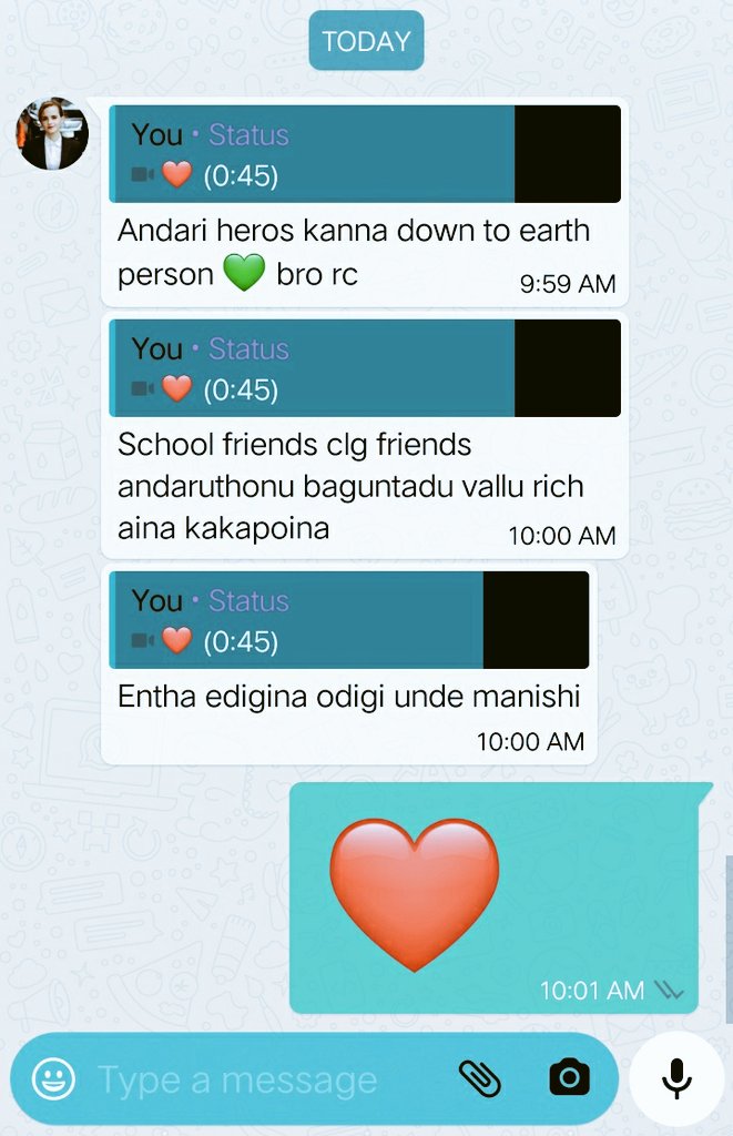 iamchanduRC's tweet photo. @AlwaysRamCharan @ssrajamouli @tarak9999 @ajaydevgn @aliaa08 @OliviaMorris891 @RRRMovie @DVVMovies ఫ్రెండ్స్ ఇతను ప్రభాస్ ఫ్యాన్ కానీ మన అన్నయ్య గురించి ఏం చెప్పాడో చూడండి అది మన అన్నయ్య అంటే 
@AlwaysRamCharan 
Jai charan anna
#RCBdaySplMotionPoster https://t.co/76z3dNntTp