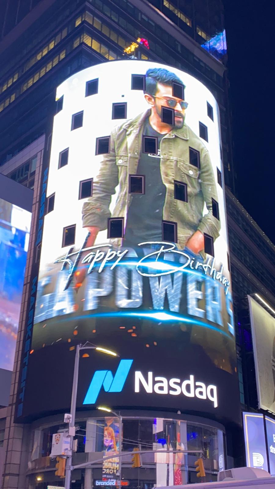 Ram Charan on Nasdaq building at New York time’s square