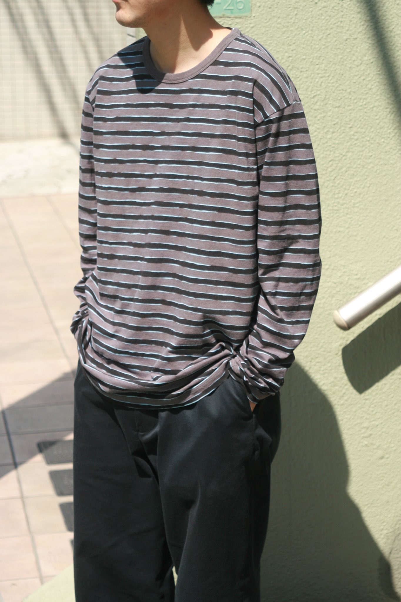 UNUSED Long sleeve border t-shirt | www.unimac.az
