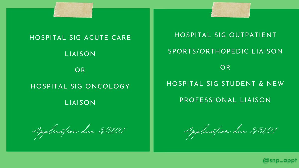 APPT Students and New Professionals tweet media