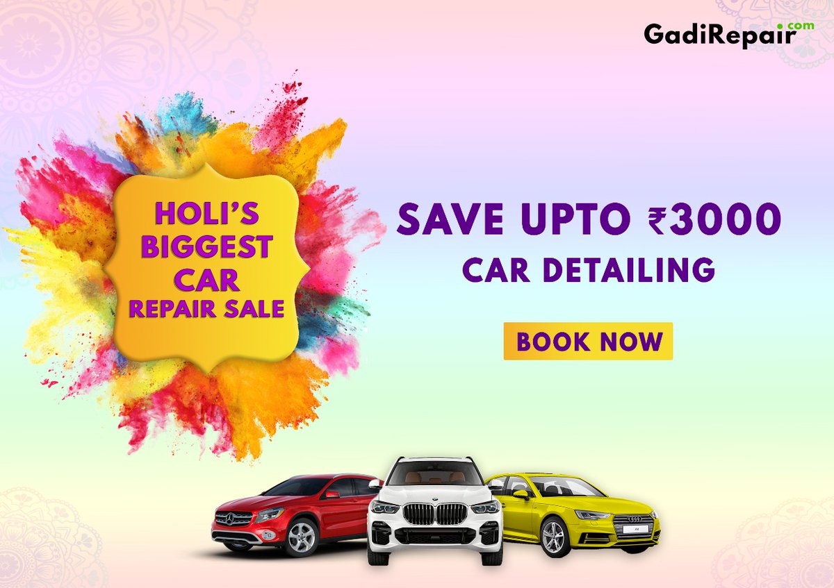 gadirepair's tweet photo. 𝐇𝐨𝐥𝐢'𝐬 𝐁𝐢𝐠𝐠𝐞𝐬𝐭 𝐂𝐚𝐫 𝐑𝐞𝐩𝐚𝐢𝐫 𝐒𝐚𝐥𝐞..!

Save upto Rs3000 on Car Detailing. Reconditioning the interior and exterior of your car.

#car #detailing #holibiggest #sale https://t.co/ojuyAXIWil