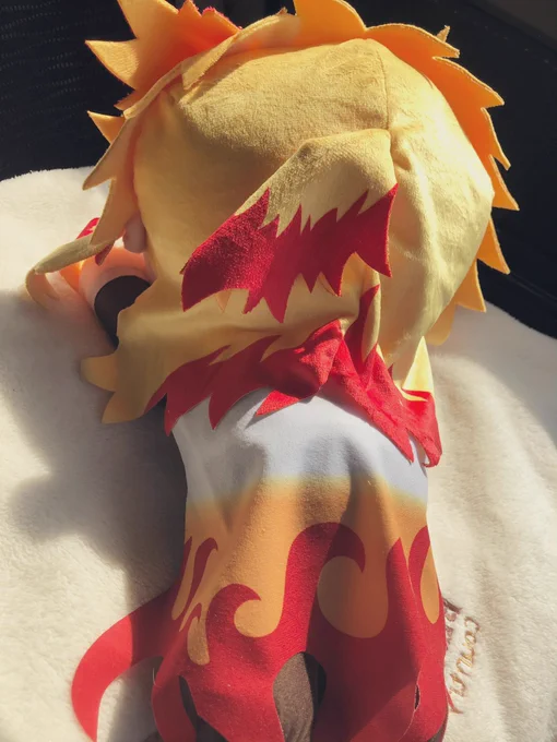 煉獄さんのかっこよさが無理すぎて、ふらりとゲーセンを覗き、大きい寝そべり煉獄さんの中サイズがいたので、お迎えしました、、
かわ……(`、3_ヽ)_ 