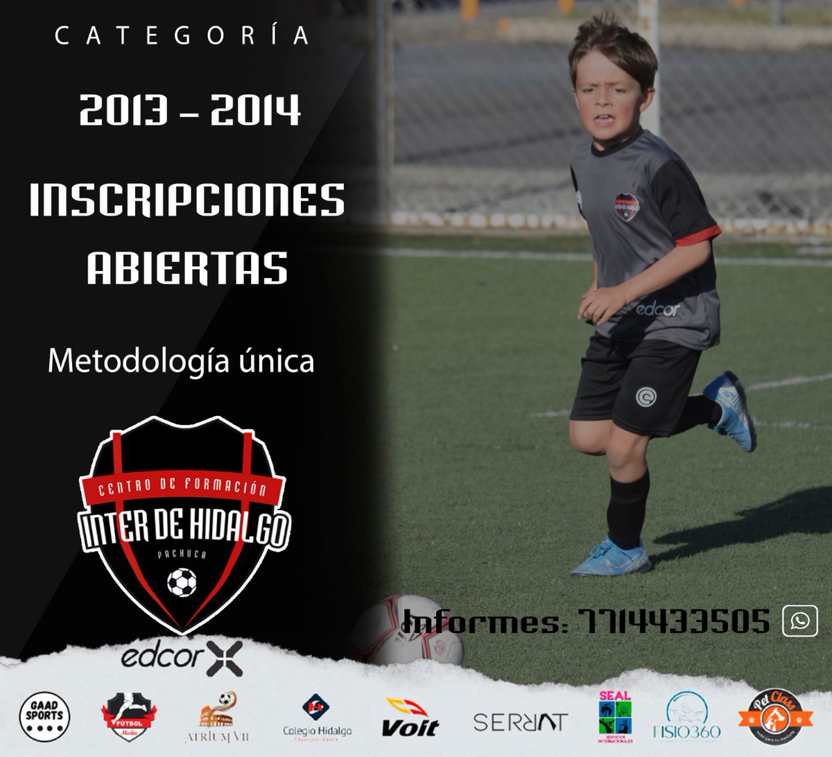 hidalgo_inter's tweet photo. Se parte de la categoría 2013-2014.
¡INSCRIPCIONES ABIERTAS!
Método Integral Único. ⚽🔴⚫
#YoSoyInter #ExperienciaInter #EstoEsInter https://t.co/fwDNYoigfP