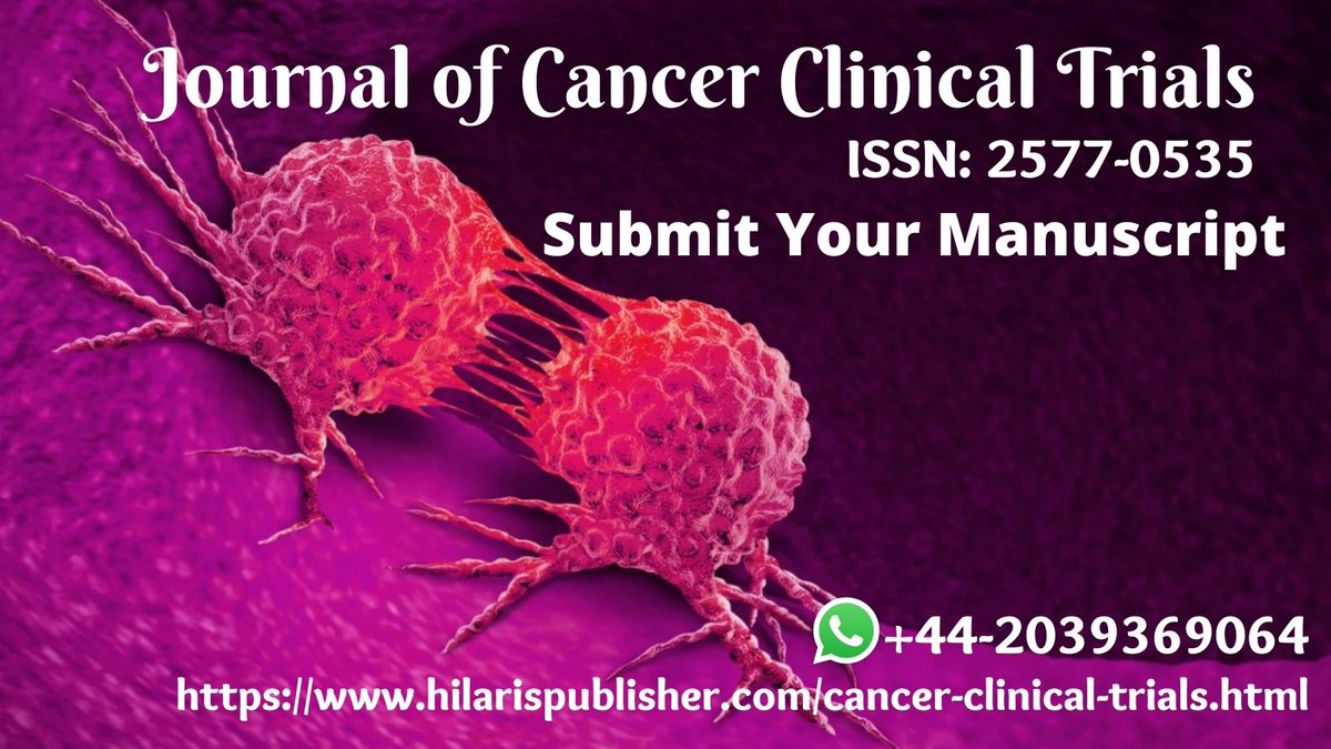 Cancerclinical1's tweet photo. #Cancer is a disease which involves abnormal growth of cells with the potential to spread or invade to different parts of the body.
Submit your Valuable research work at Journal Of Cancer Clinical Trials. 
https://t.co/UIEqJJU4A8
#immunology #oncology #COVID19 #kidneycancer https://t.co/4Six6uaxo5