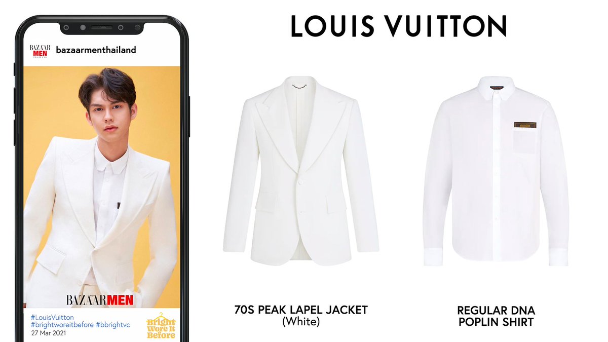 🧥 Louis Vuitton 70 Peak Lapel Jacket (White)
🛒 $3,400 (105,672 THB)

👔 Louis Vuitton Regular DNA Poplin Shirt 
🛒 $660 (20,513 THB)

📸 IG @ bazaarmenthailand/@ bazaarthailand

#LVMenSS21 #BAZAARMENThailand #LouisVuitton #bbrightvc #brightworeitbefore