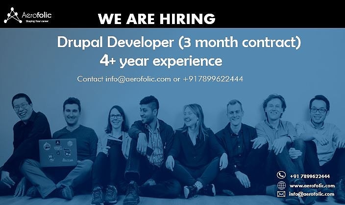 aerofolic's tweet photo. Aerofolic hiring senior Drupal developer for short term contract https://t.co/xsKnGWHRUi