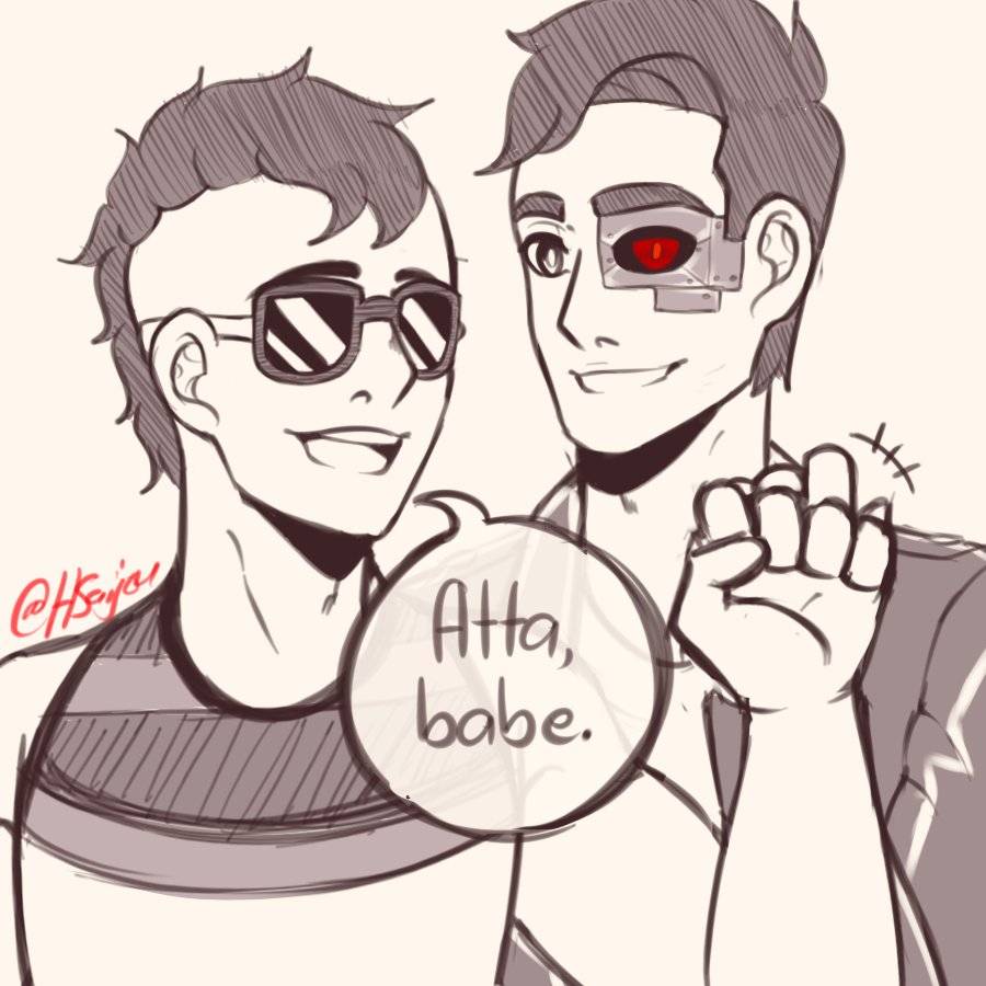 HSaijou's tweet photo. But of course, my favorite moments are whenever Moo and Terroriser team up together. 💪✨

#Terroriser #MooSnuckle #Sketch #DigitalArt #FanArt #artPH https://t.co/pB9znf6AEk