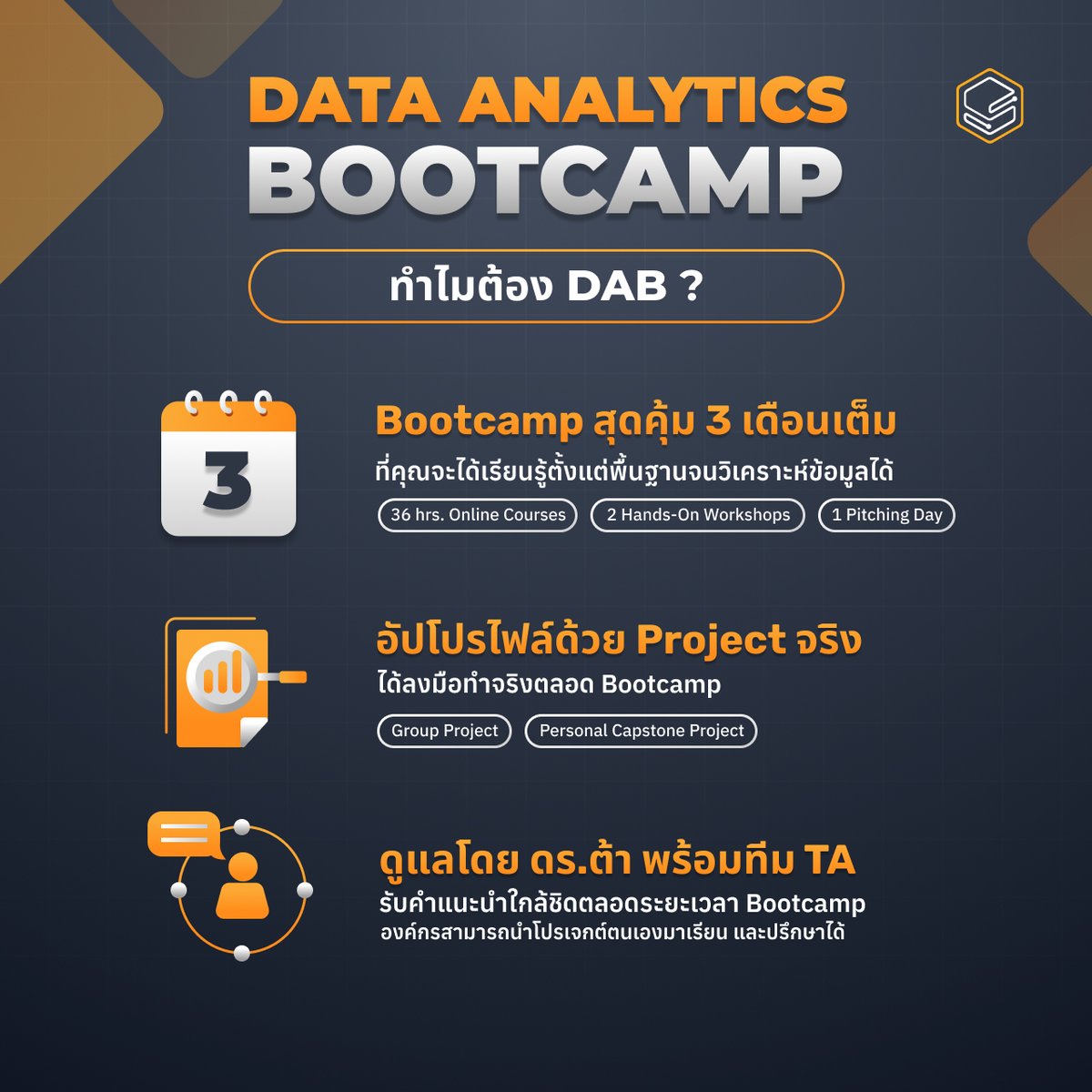 Skooldio's tweet photo. 🚀มาอัปสกิลด้าน Data ให้แน่นปึ้กกับ Data Analytics Bootcamp รุ่นที่ 2 กับทีมผู้เชี่ยวชาญนำโดยดร.ต้า-วิโรจน์ จิรพัฒนกุล อดีต Data Scientist, Facebook (HQ)
คุณจะได้เรียนผ่านการทำจริง แถมได้โปรเจกต์ไปอวดที่ทำงานด้วยน้า #ไม่มีพื้นฐานก็เรียนได้ 
ดูรายละเอียดท่ี:https://t.co/KXvQSSEQUR https://t.co/WSGiVcSAvt