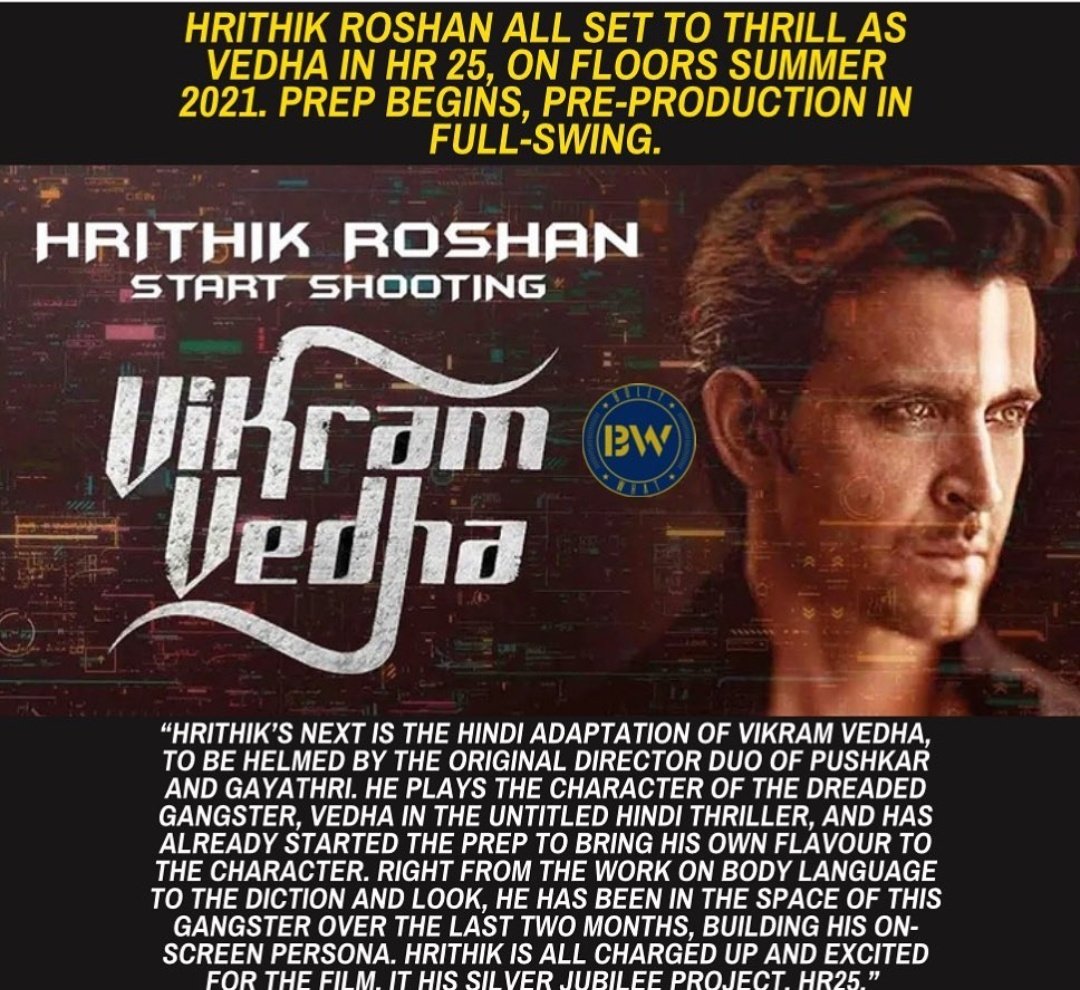 MukunPareek's tweet photo. #VikramVedha @iHrithik 🙌#greek_god
#Silver_jubilee_project #hr25 https://t.co/fP3CWFLmkI