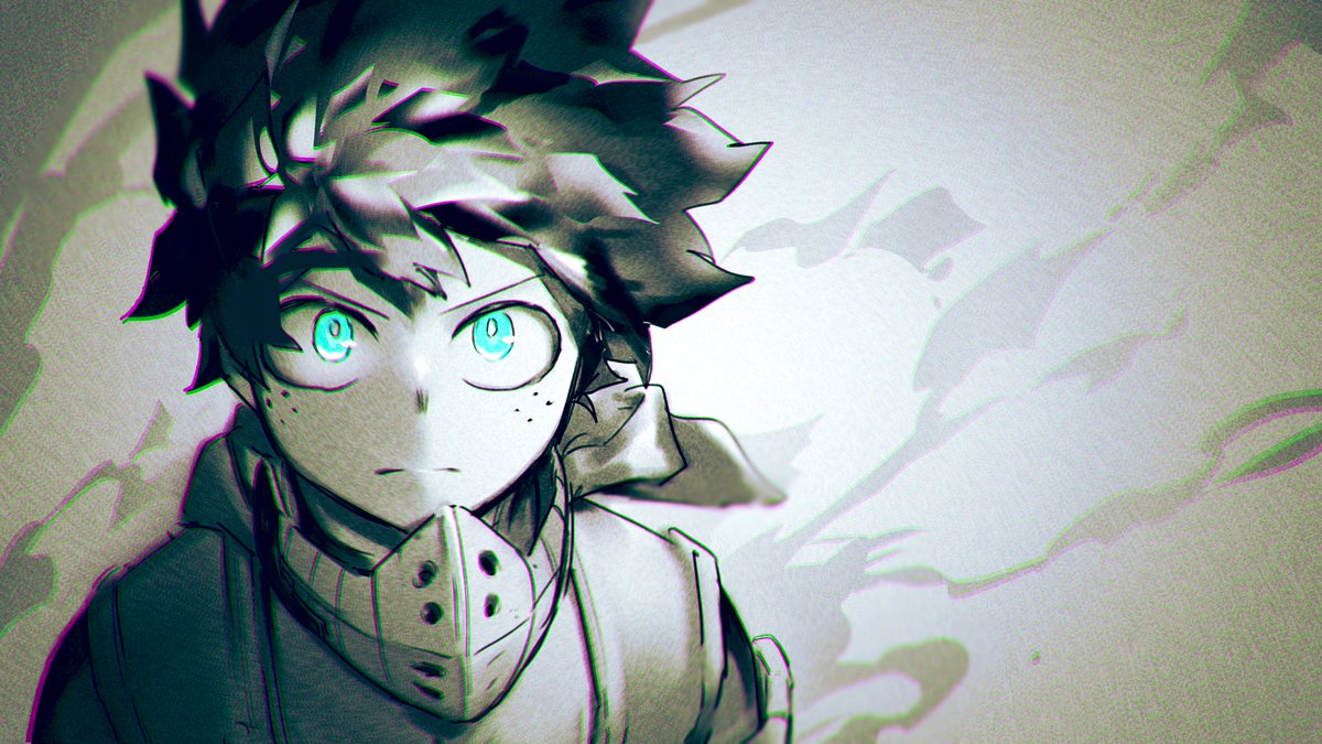 midoriya izuku male focus 1boy solo looking at viewer freckles mask short hair  illustration images