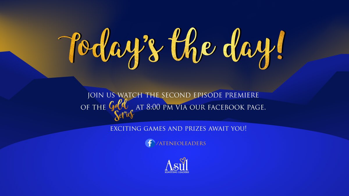 ateneoleaders's tweet photo. Today’s the day! Are you excited to instill more knowledge about leadership in the age of social media? The second episode premieres tonight at 8:00 PM via Ateneo School for Upcoming Leaders Facebook page. https://t.co/utQnmHnbPs