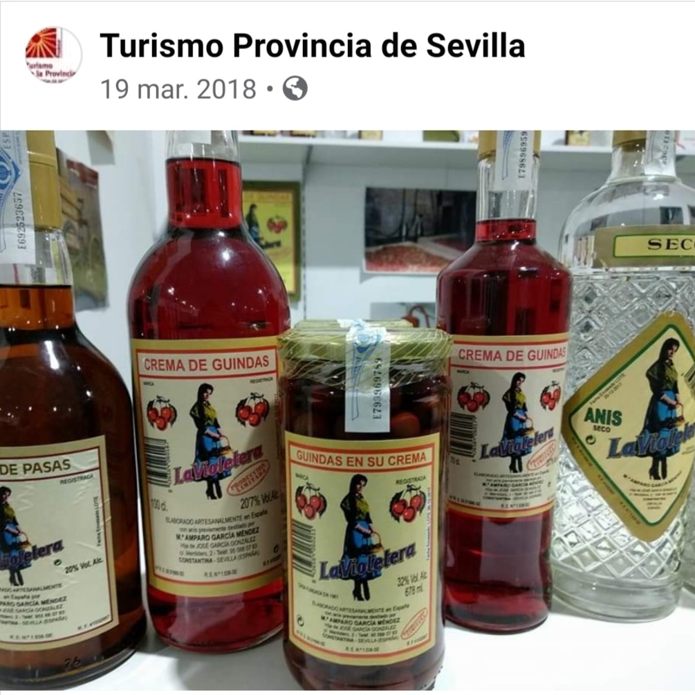 Desde 1961 Anís La Violetera, Constantina (Sevilla)