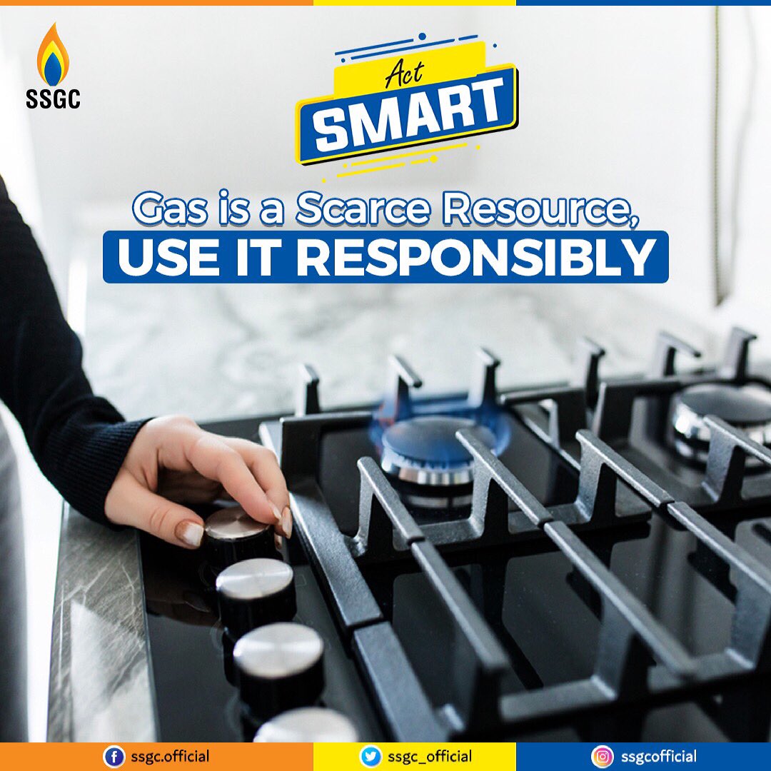 SSGC_Official's tweet image. Gas is a Scarce Resource, use it Responsibly. 

#SSGC #SaveGas #ActSmart