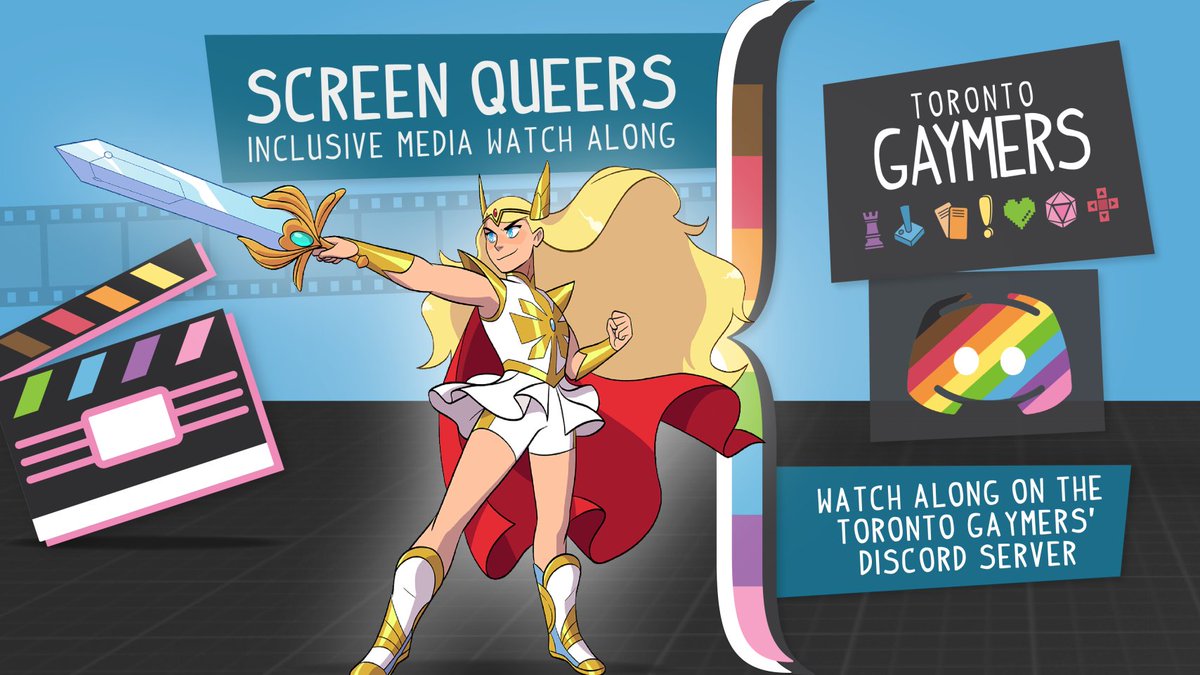 TorontoGaymers's tweet photo. SCREEN QUEERS! • Saturday March 27th, at 7pm!
 
@TorontoGaymers Discord Netflix watch party on Saturday for the first 3 episodes of SHE-RA! PRINCESS OF POWER!

You will need: 
• Your own Netflix account
• Teleparty installed on Chrome browser
• the link will be posted in chat https://t.co/l3Y4fCbgOx