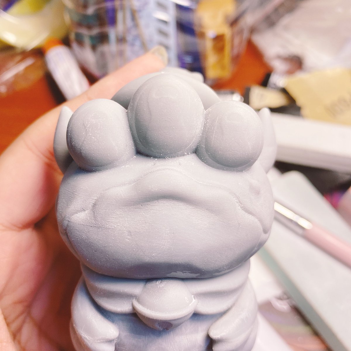 Colynroy's tweet photo. New work(*゚▽゚)ノ
#sofubi #sofvi #SoftVinyl #SoftVinylToy #VinylToy #DesignerToy #ソフビ #玩具 #toy #art #artist #arttoy #toyart #designer #painting #sculpture #illustration #軟膠玩具 #設計師玩具 #青蛙 #illustrator #frogical #fantasyart #magic #魔法 #cat https://t.co/KrxcGHLDW4