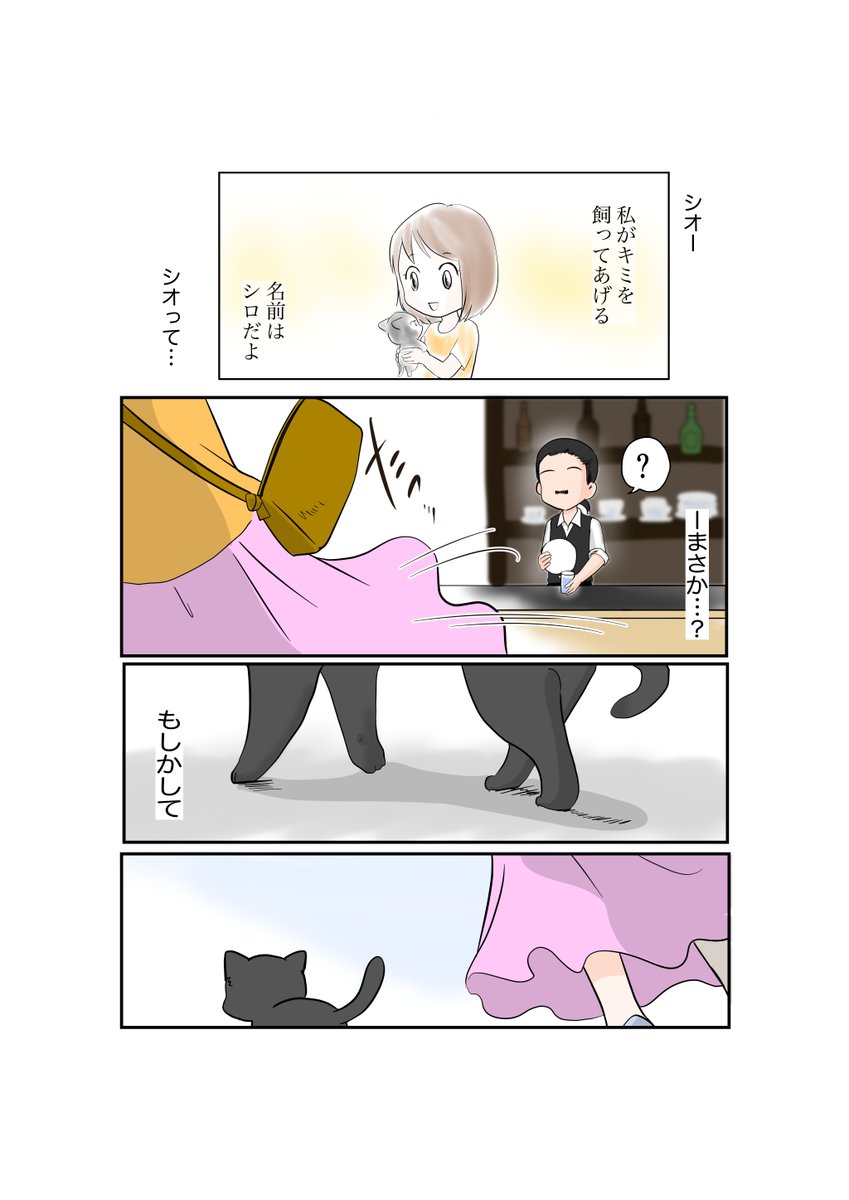 #スパダリにゃんこ 
くぅの日常 第69話 
君の名は

スーパーダーリンにゃんこのくぅと飼い主しずくの日常マンガ。

くぅのノラ時代の友だちを探すしずくちゃん。やがて意外な相手へとつながって…?

#創作マンガ #マンガが読めるハッシュタグ 