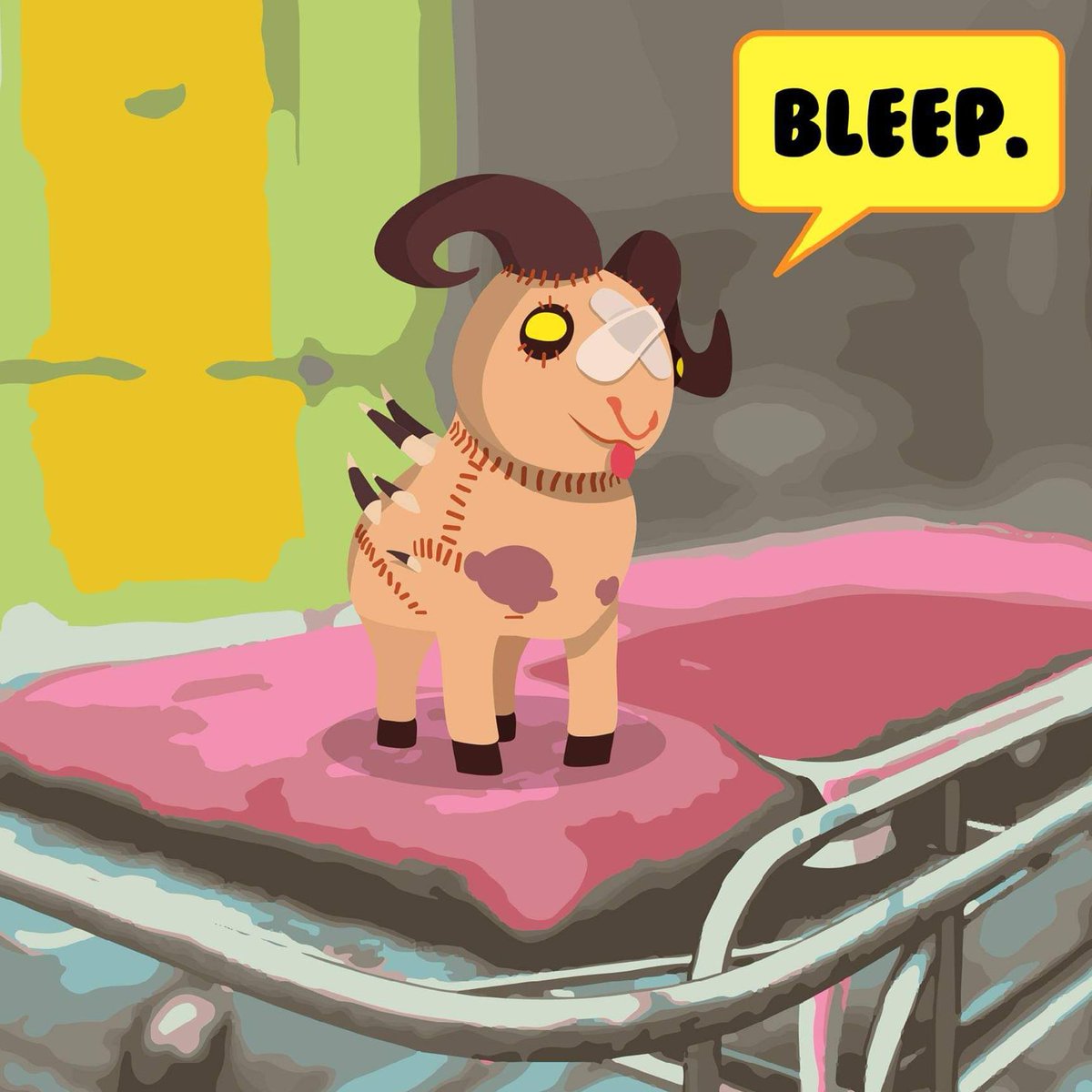 ShibeSkippy's tweet photo. Patching up the little one, especially for those that cant speak bleeps π
#Fallout #Fallout76 #Bethesda #Sheepsquatch #plushie #shennigans #digitalart #comic #vector #graphic #graphicdesign #illustration #AdobeIllustrator https://t.co/h7VwoGrIJT