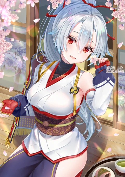 #さくらの日
巴さん×沖田さん×桜の季節 